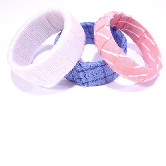 Lee Angel Women's Summer Vibes Mixed Media Wrapped Bangle Bracelet Set NWT 145 - Picture 4 of 10